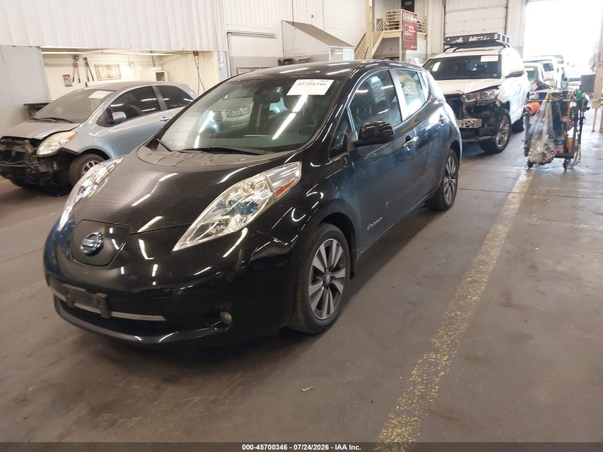 Vin: 1n4az0cp5fc306658, lot: 46198974, nissan leaf sl 20152