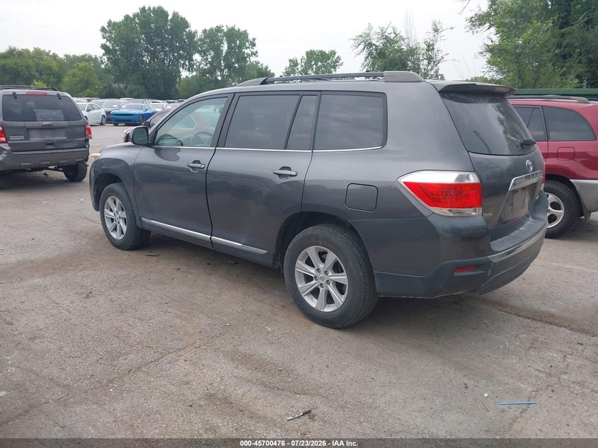 Vin: 5tdbk3eh4cs132991, lot: 46199104, toyota highlander se v6 20123