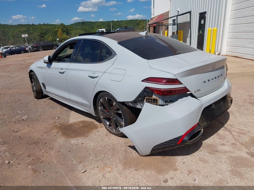 Vin: kmtg54te4nu091726, lot: 46199204, genesis g70 3.3t rwd 20223