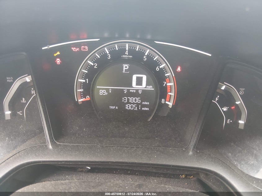 2018 HONDA CIVIC SEDAN 2.0L I-4 DOHC, VVT, 158HP