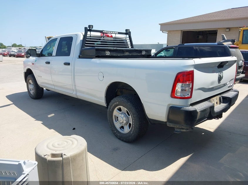 Vin: 3c6ur5hj3mg606581, lot: 46199282, ram 2500 tradesman  4x4 8' box 20213