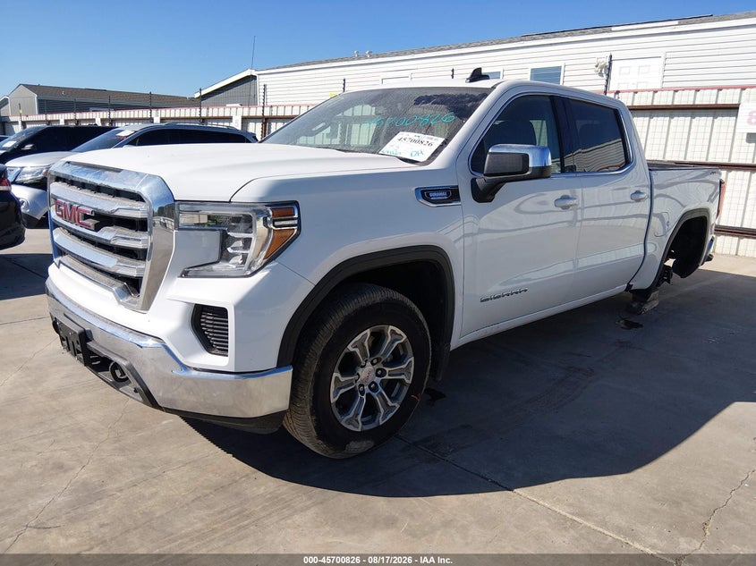 Vin: 3gtu9bet2mg410175, lot: 46199454, gmc sierra 1500 4wd  short box sle 20212