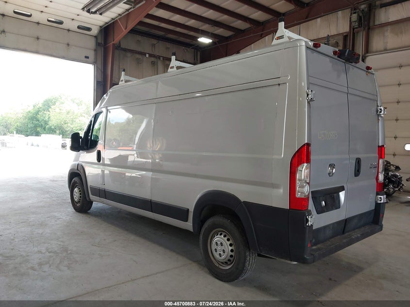 Vin: 3c6mrvhg4re126279, lot: 46199512, ram promaster 3500 tradesman high roof 159 wb w/pass seat 20243
