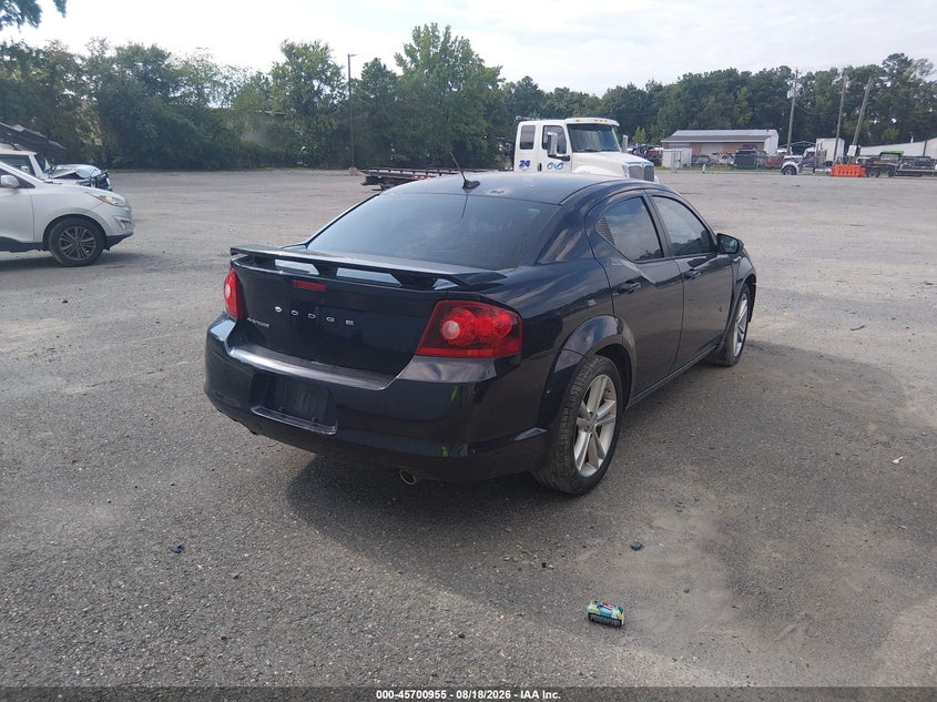 2012 DODGE AVENGER SEDAN 3.6L V-6 DOHC, VVT, 283HP