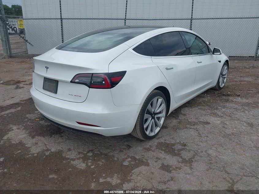 Vin: 5yj3e1eb6lf712341, lot: 46199634, tesla model 3 long range dual motor all-wheel drive 20204