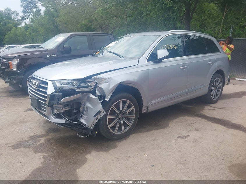 Vin: wa1laaf70hd024575, lot: 46199664, audi q7 3.0t premium 20172