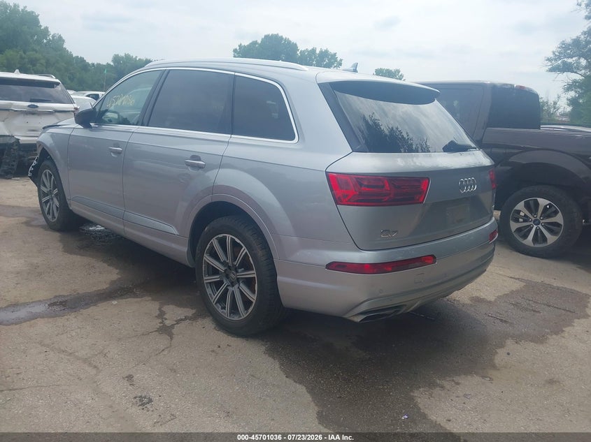 Vin: wa1laaf70hd024575, lot: 46199664, audi q7 3.0t premium 20173