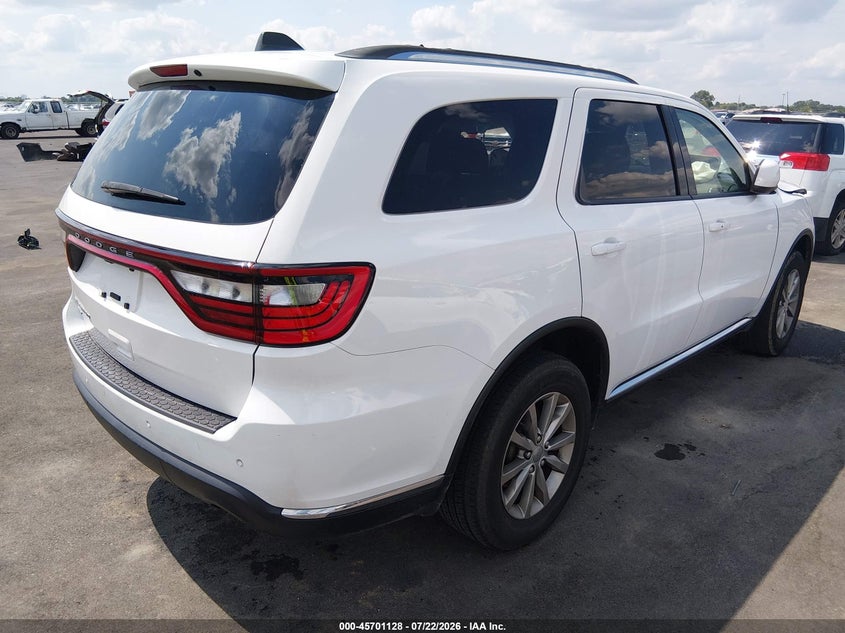 Vin: 1c4rdjag9hc780846, lot: 46199756, dodge durango sxt awd 20174