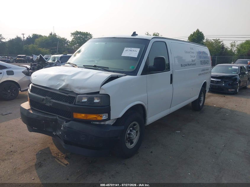Vin: 1gcwgbfp1k1372546, lot: 46199769, chevrolet express 2500 work van 20192