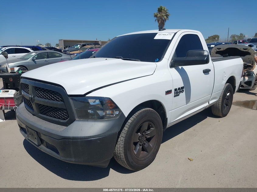 Vin: 3c6jr6at5mg708288, lot: 46199903, ram 1500 classic tradesman  4x2 6'4 box 20212
