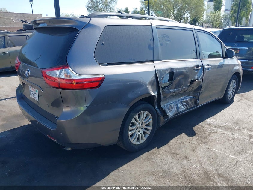Vin: 5tdyk3dc9fs572614, lot: 46199968, toyota sienna xle 8 passenger 20154