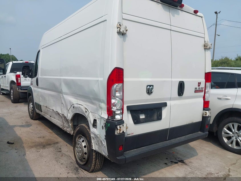 Vin: 3c6trvbg3le109288, lot: 46199977, ram promaster 1500 high roof 136 wb 20203