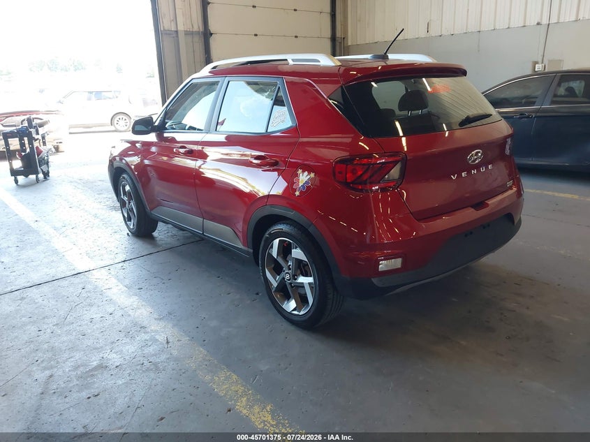 Vin: kmhrc8a34su365522, lot: 46200003, hyundai venue sel 20253