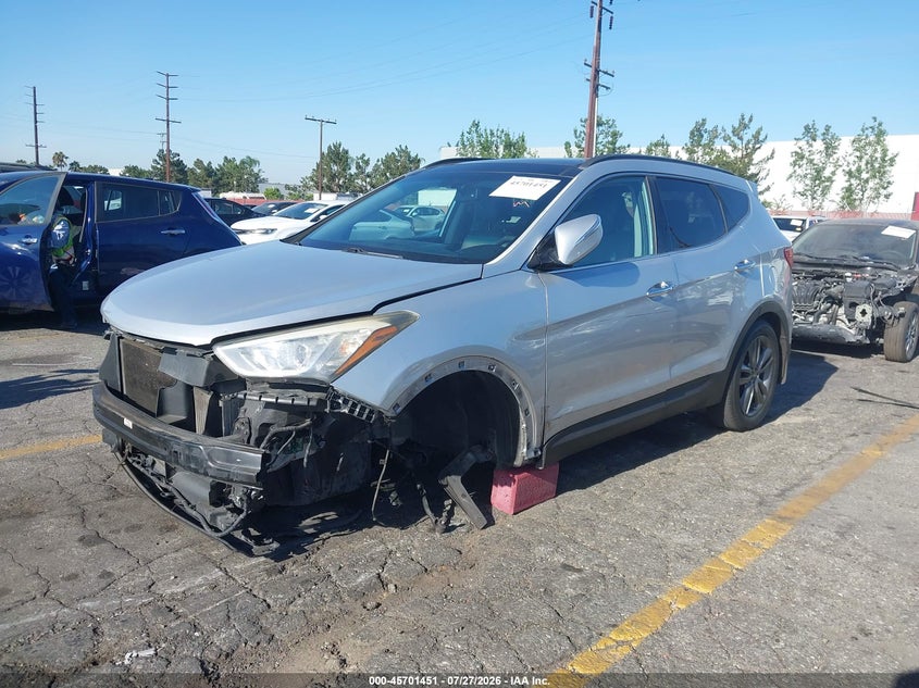 Vin: 5xyzw4la8fg286538, lot: 46200079, hyundai santa fe sport 2.0l turbo 20152