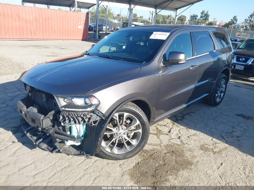 Vin: 1c4rdhdg8kc824508, lot: 46200083, dodge durango gt plus rwd 20192