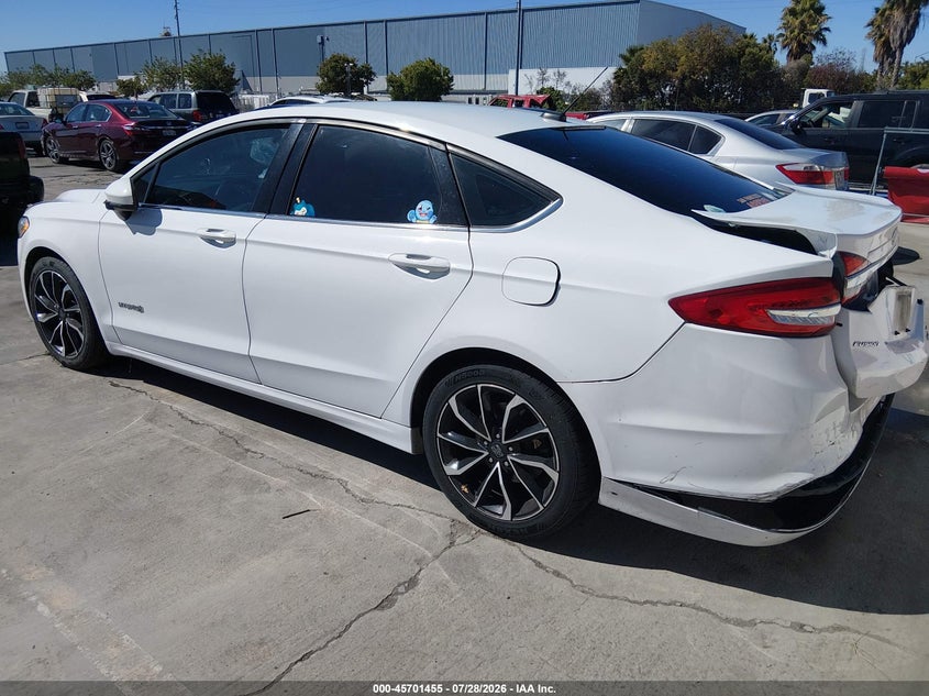 Vin: 3fa6p0lu7hr358475, lot: 46200084, ford fusion hybrid se 20173