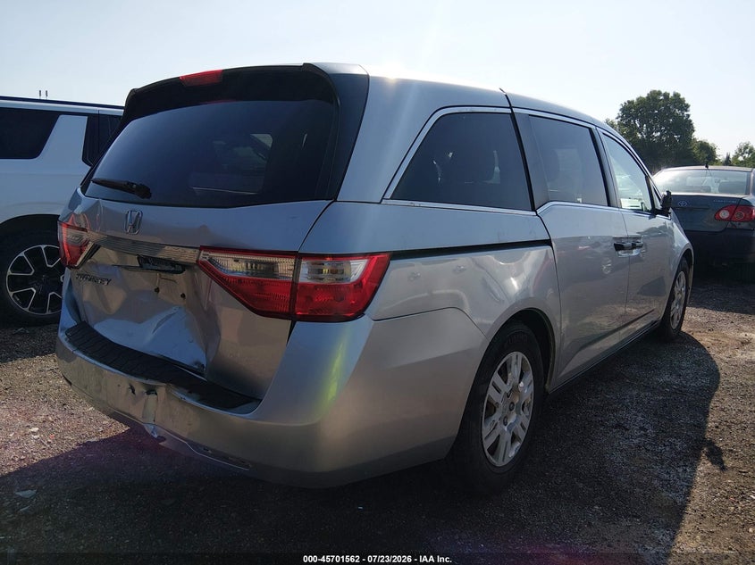 Vin: 5fnrl5h28db075506, lot: 46200190, honda odyssey lx 20134