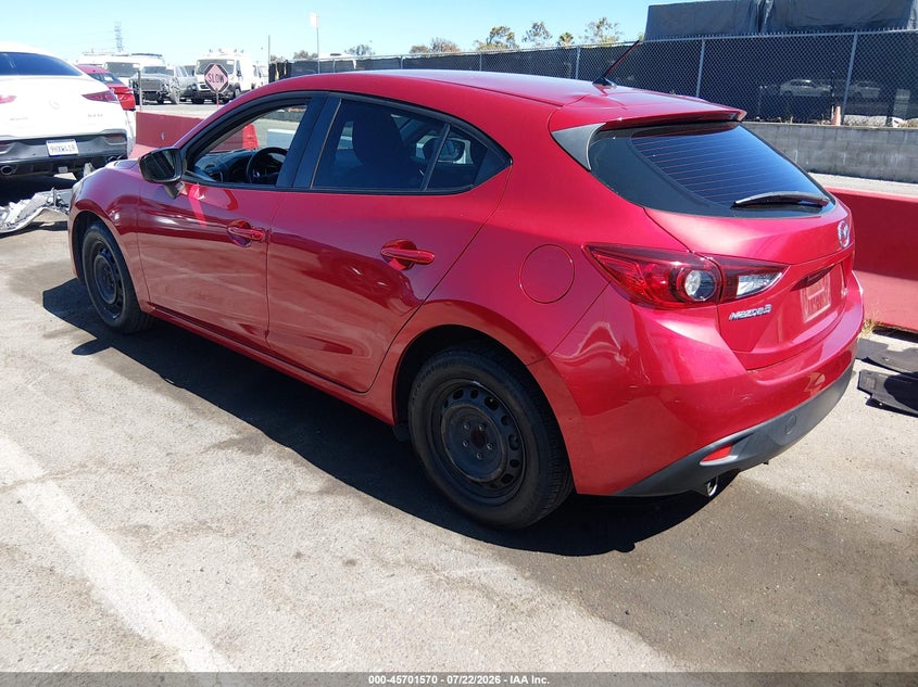Vin: jm1bm1j78g1347725, lot: 46200198, mazda mazda3 i sport 20163