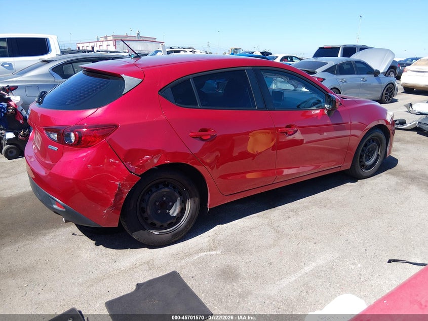 Vin: jm1bm1j78g1347725, lot: 46200198, mazda mazda3 i sport 20164