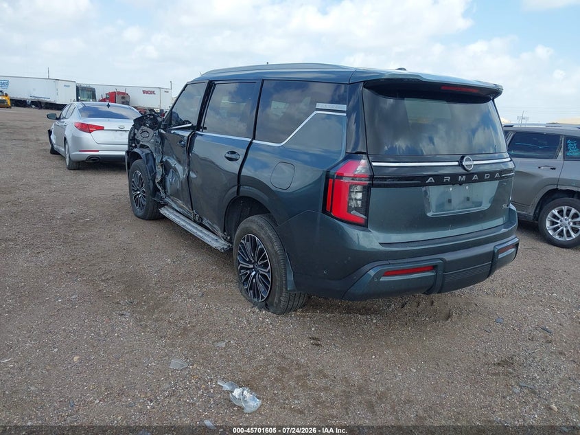 Vin: jn8ay3bdxs9300081, lot: 46200233, nissan armada sl 2wd 20253