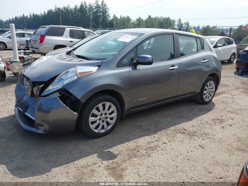 Vin: 1n4az0cp7fc309738, lot: 46200427, nissan leaf s 20152