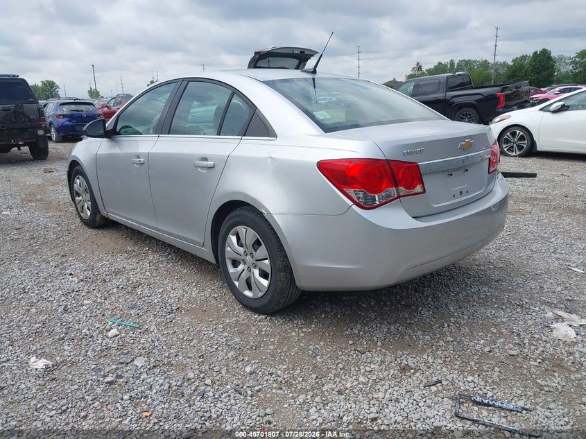 Vin: 1g1pc5sh4c7168802, lot: 46200435, chevrolet cruze ls 20123