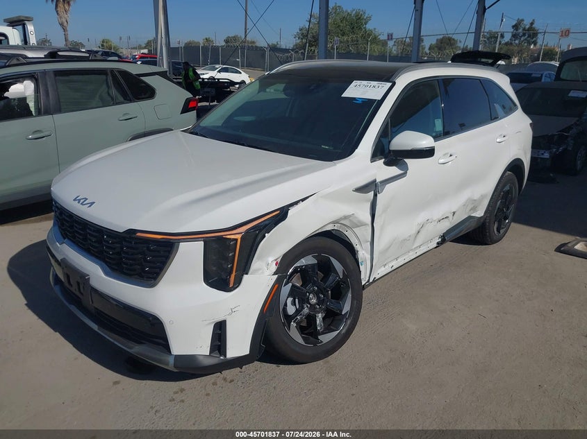 Vin: kndrhdjg1s5383102, lot: 46200465, kia sorento hybrid ex 20252