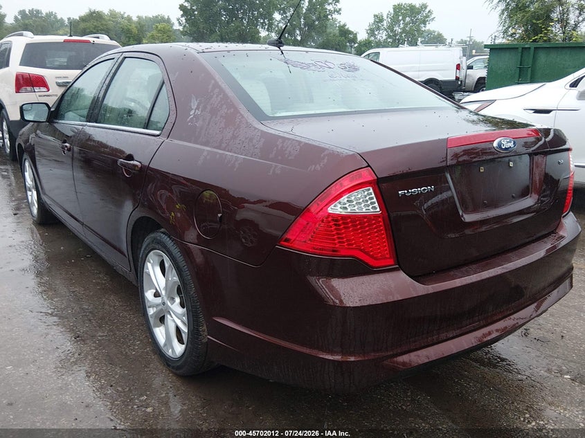 Vin: 3fahp0ha0cr164550, lot: 46200640, ford fusion se 20123