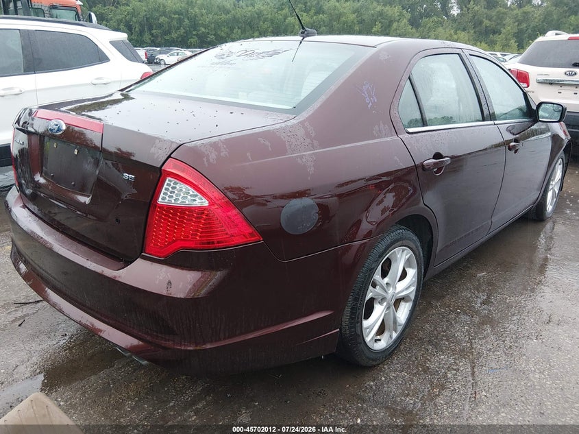 Vin: 3fahp0ha0cr164550, lot: 46200640, ford fusion se 20124