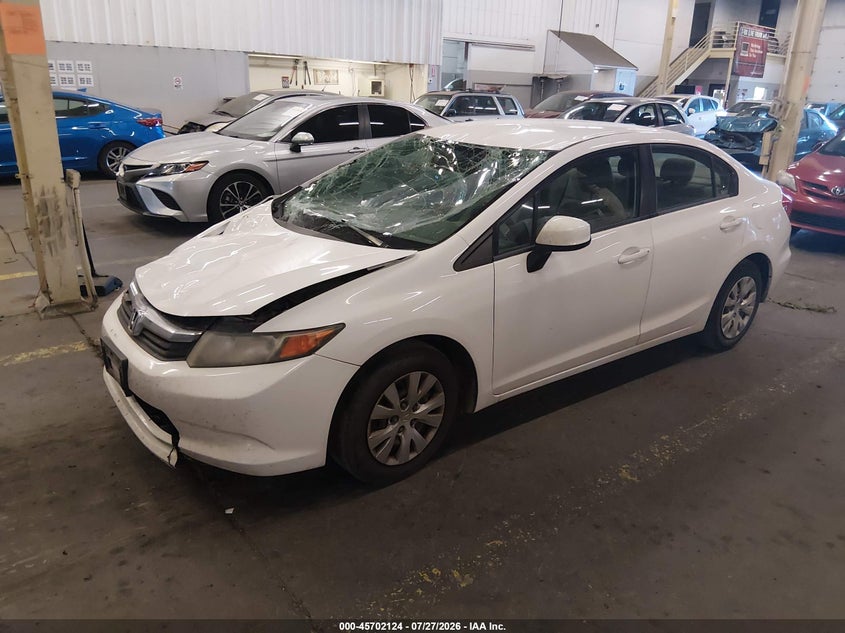 2012 Honda Civic, Front End, IAAI, VIN 19XFB2E50CE057797 — photo 2
