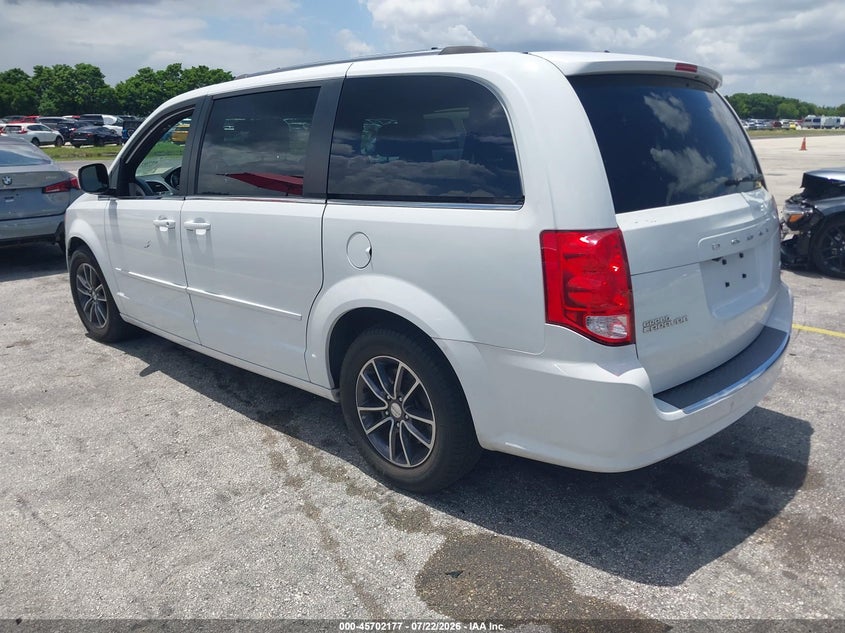 Vin: 2c4rdgcgxhr845288, lot: 46200805, dodge grand caravan sxt 20173