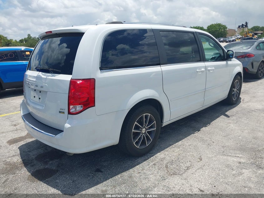 Vin: 2c4rdgcgxhr845288, lot: 46200805, dodge grand caravan sxt 20174