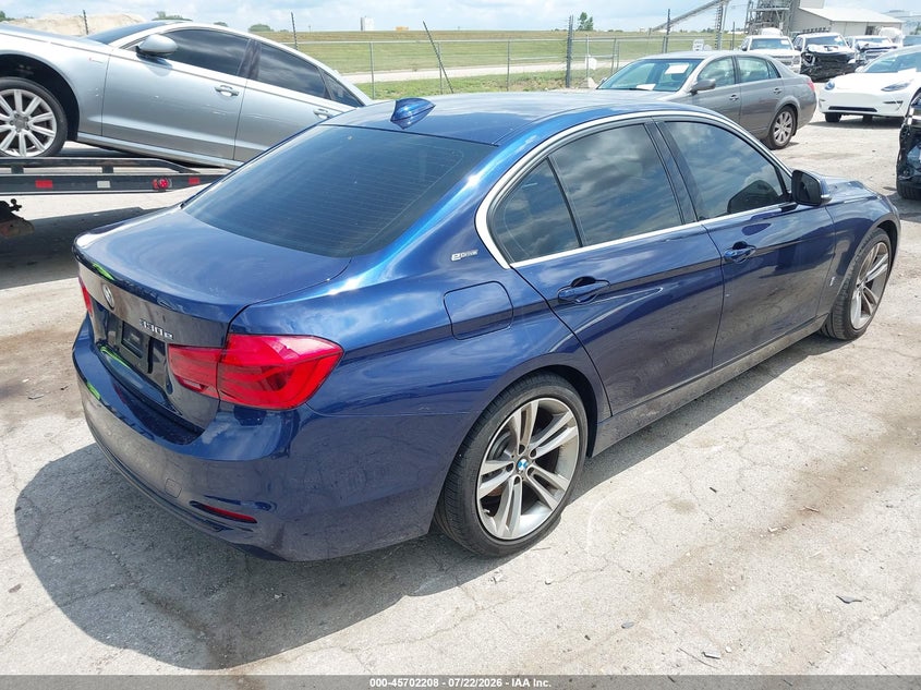 Vin: wba8e1c58ja177888, lot: 46200836, bmw 330e iperformance 20184