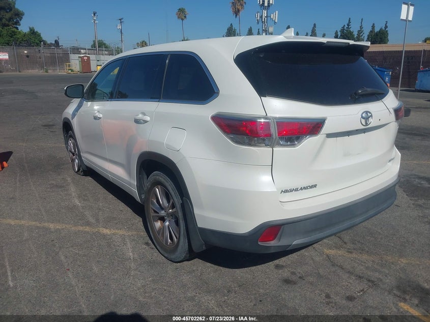 Vin: 5tdbkrfh9es067964, lot: 46200890, toyota highlander le plus v6 20143