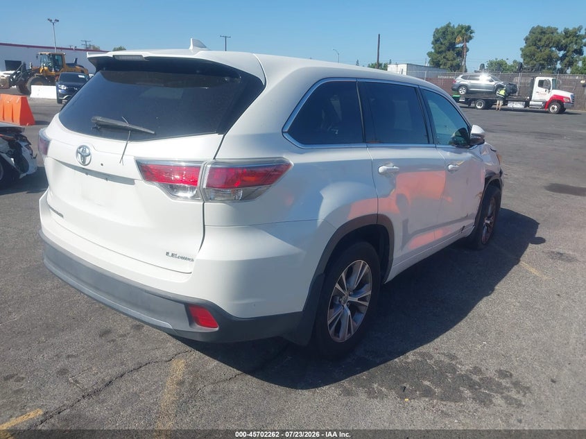 Vin: 5tdbkrfh9es067964, lot: 46200890, toyota highlander le plus v6 20144