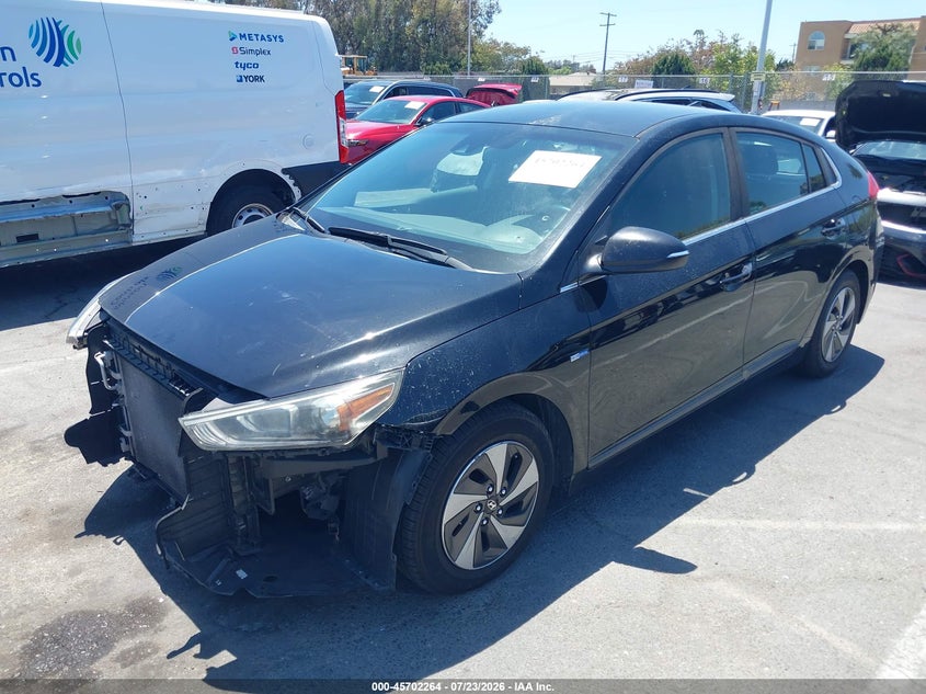 Vin: kmhc75lc3ju091203, lot: 46200892, hyundai ioniq hybrid sel 20182
