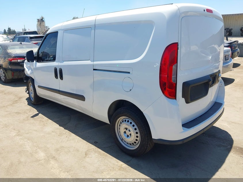 Vin: zfb636vp2n6v98190, lot: 46200919, ram promaster city cargo van 20223