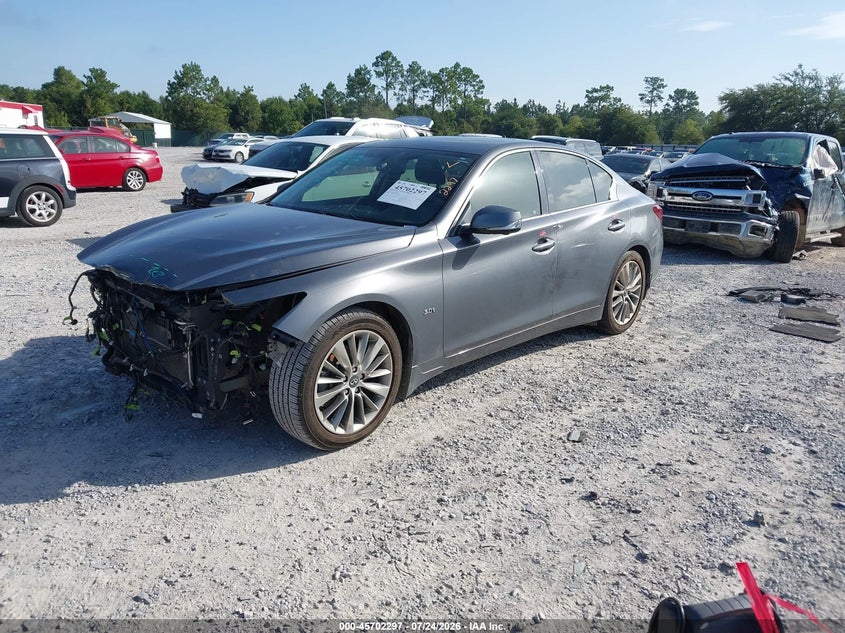 Vin: jn1ev7ap1jm360564, lot: 46200925, infiniti q50 3.0t luxe 20182
