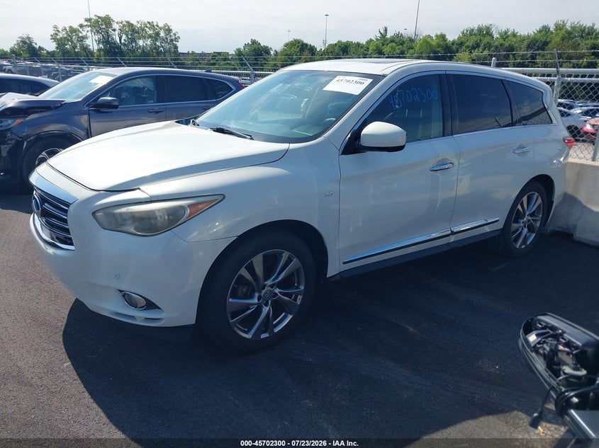 Vin: 5n1al0mm0ec500783, lot: 46200928, infiniti qx60 20142