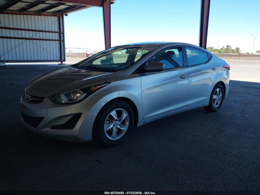 2014 Hyundai Elantra, Звичайний знос, IAAI, VIN 5NPDH4AEXEH502830 — фото 2