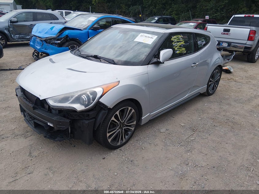 Vin: kmhtc6ae7fu235347, lot: 46201302, hyundai veloster turbo 20152