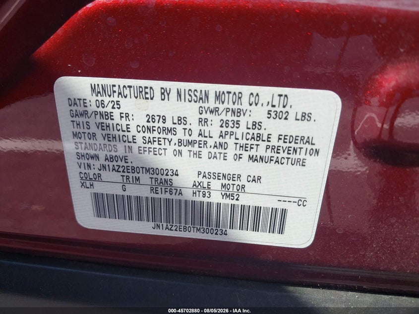 2026 NISSAN LEAF SPORT UTILITY VEHICLE ELECTRIC