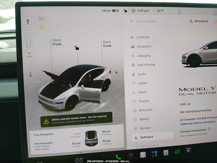2026 TESLA MODEL Y auction photo 7