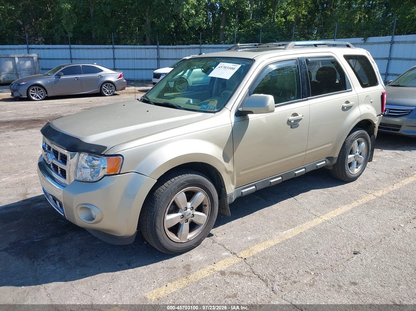 Vin: 1fmcu9egxcka89768, lot: 46201756, ford escape limited 20122