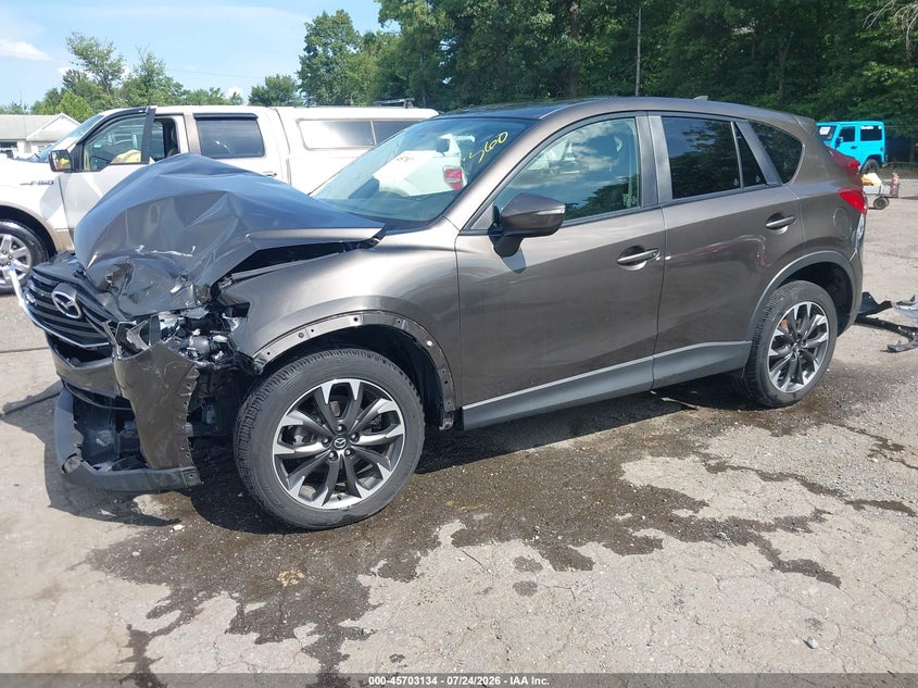 Vin: jm3ke4dy4g0904484, lot: 46201790, mazda cx-5 grand touring 20162
