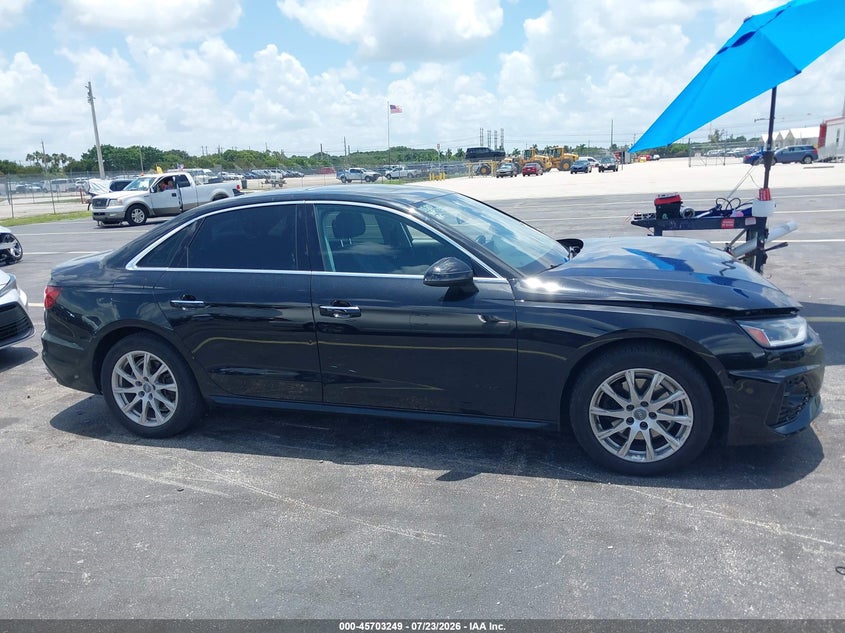2020 AUDI A4 SEDAN 2.0L I-4 DI, DOHC, VVT, TURBO, 188HP