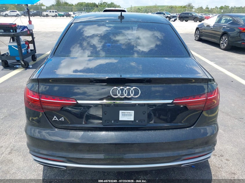 2020 AUDI A4 SEDAN 2.0L I-4 DI, DOHC, VVT, TURBO, 188HP