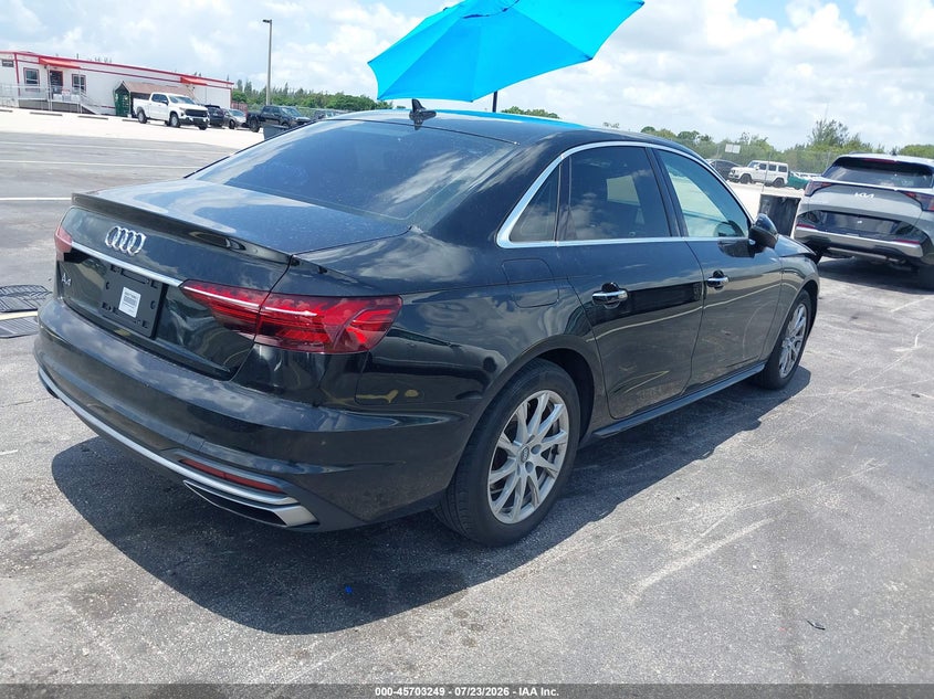 Vin: waugmaf48la054323, lot: 46201905, audi a4 premium 40 tfsi front-wheel drive s tronic 20204