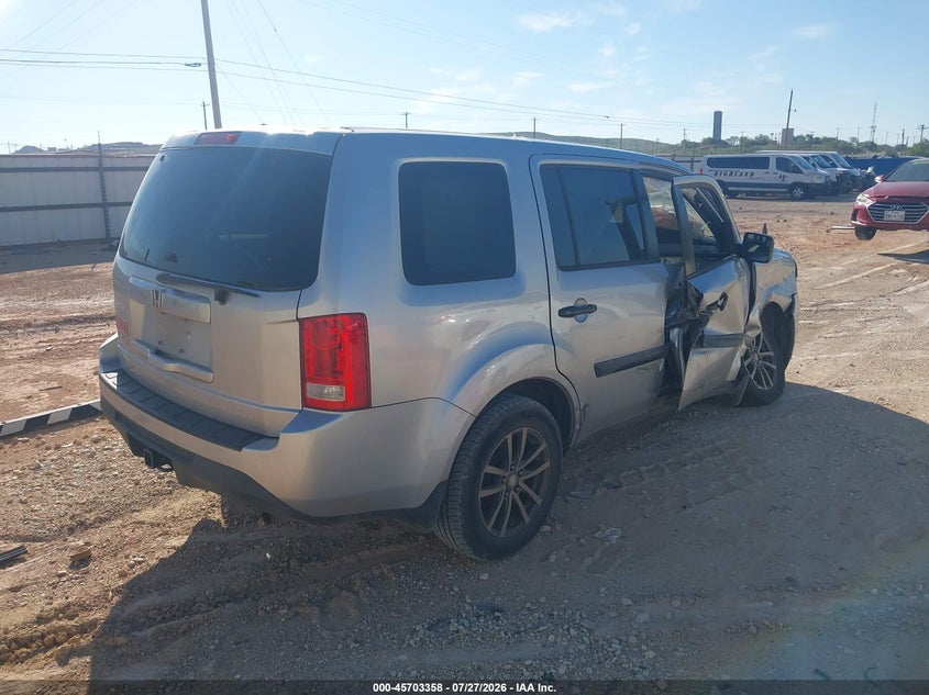 Vin: 5fnyf3h22fb018051, lot: 46202014, honda pilot lx 20154