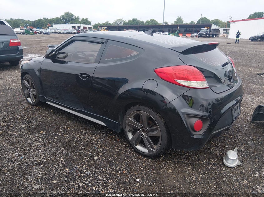 Vin: kmhtc6ae9du109360, lot: 46202134, hyundai veloster turbo w/blue 20133